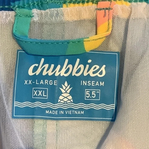 CHUBBIES MENS THE WAVE DASHERS SWIM TRUNKS 5.5" - NWT Retro XXL - Picture 6 of 10